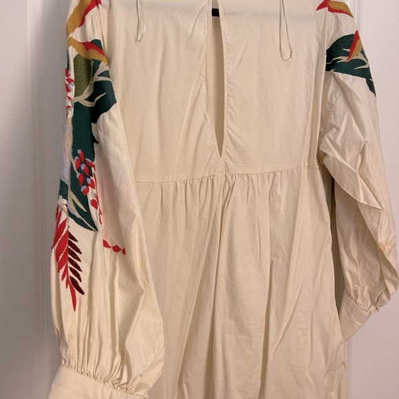 Free People Mini Embroidered Obsessions dress size small Ivory - Picture 4 of 7